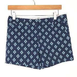 Kenar Chino Casual Shorts Sz 2 Blue White Print